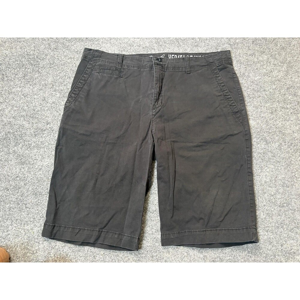 Eddie Bauer Bermuda Shorts Womens 16 Gray Heritage Wash Twill Cotton Casual